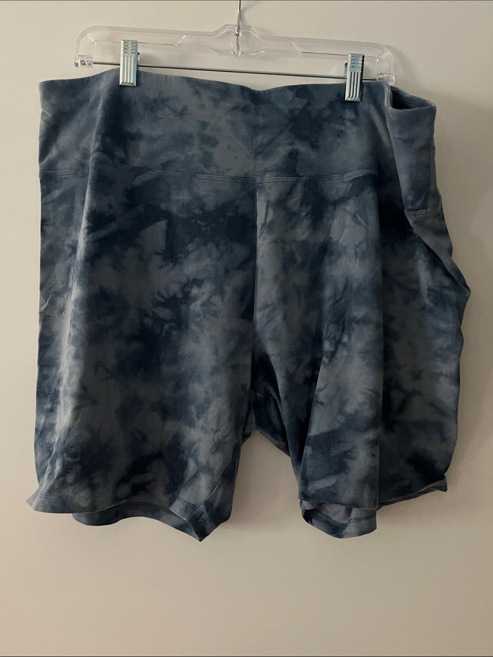 Sonoma Women's Blue Tie-Dye Athletic High-Waist Shorts